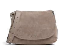 Schultertasche Rebekka Suede in grau