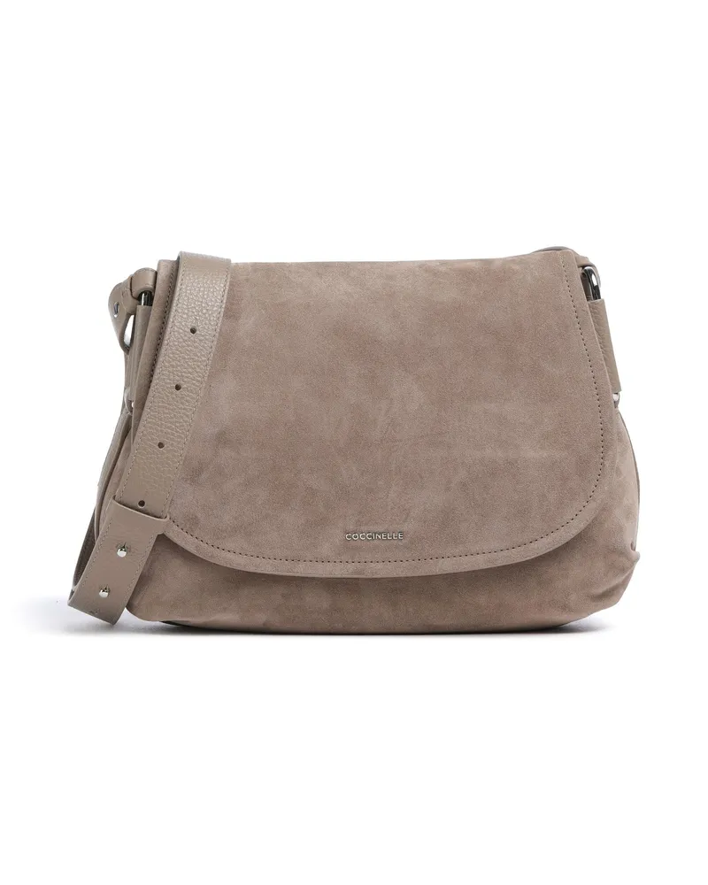 Coccinelle Schultertasche Rebekka Suede in grau Grau