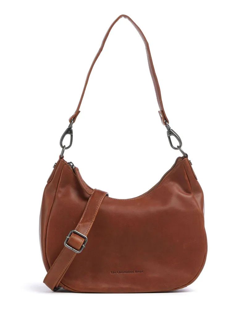 The Chesterfield Brand Schultertasche Cow Wax Pull Up Alexandria in braun Braun