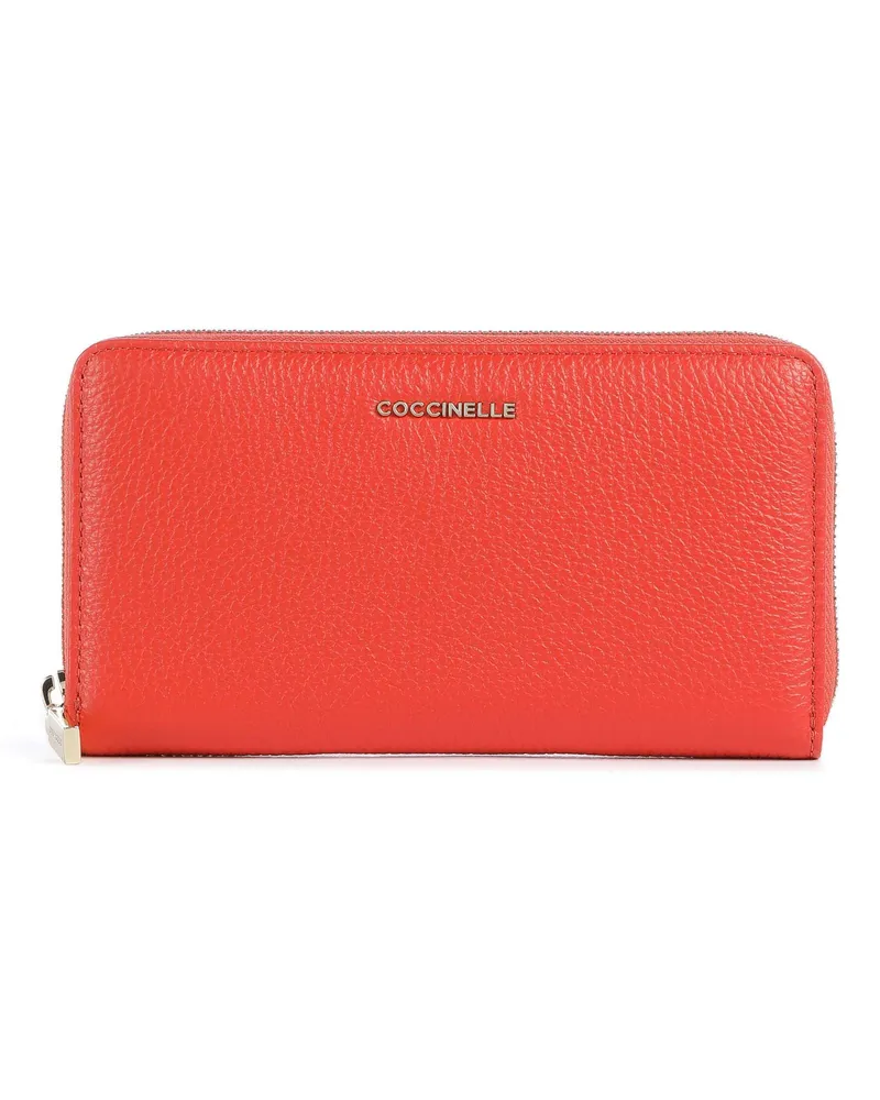 Coccinelle Geldbörse Metallic Soft in orange Orange