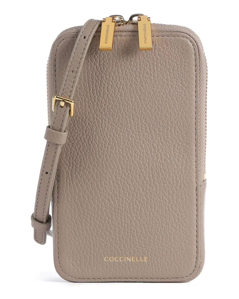Coccinelle Handytasche Flor in grau Grau