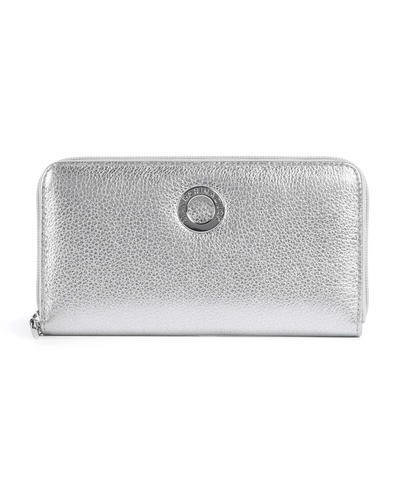 Mandarina Duck Geldbörse Mellow Metal in silber Silber