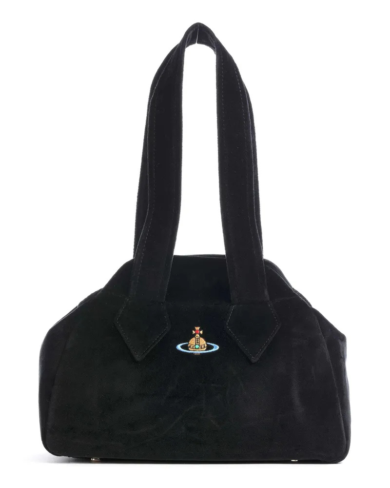 Vivienne Westwood Handtasche Archive Velvet Medium in schwarz Schwarz