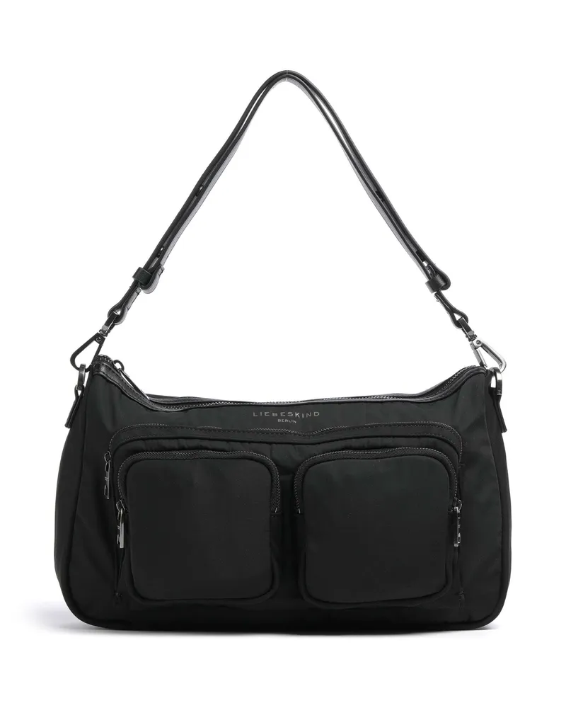 Liebeskind Schultertasche Maia Nylon M in schwarz Schwarz
