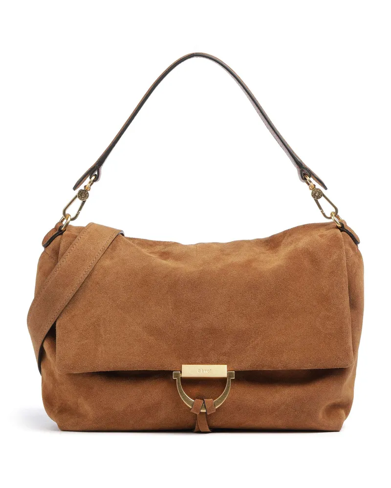 Abro Schultertasche Suede Temi Large in braun Braun