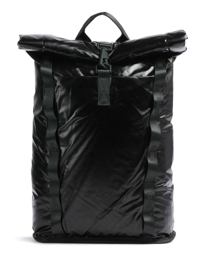 RAINS Rolltop Rucksack Sibu in schwarz Schwarz