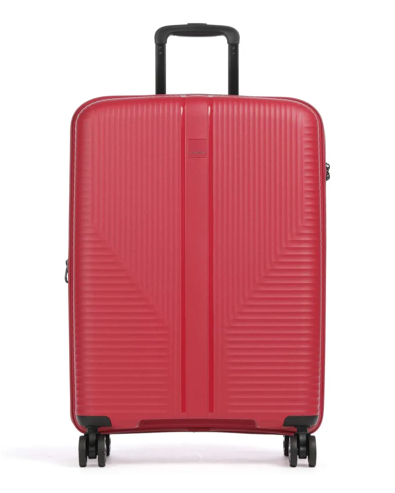 Travelite 4-Rollen Trolley Air Stripe in rot Rot