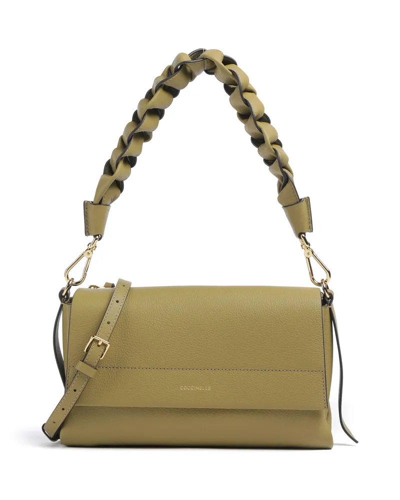 Coccinelle Schultertasche Boheme Grana Double in oliv Oliv