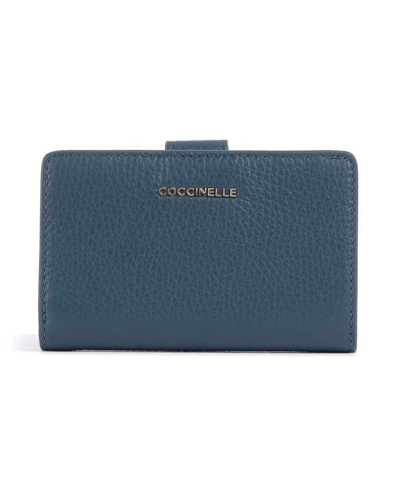 Coccinelle Geldbörse Metallic Soft in blau Blau