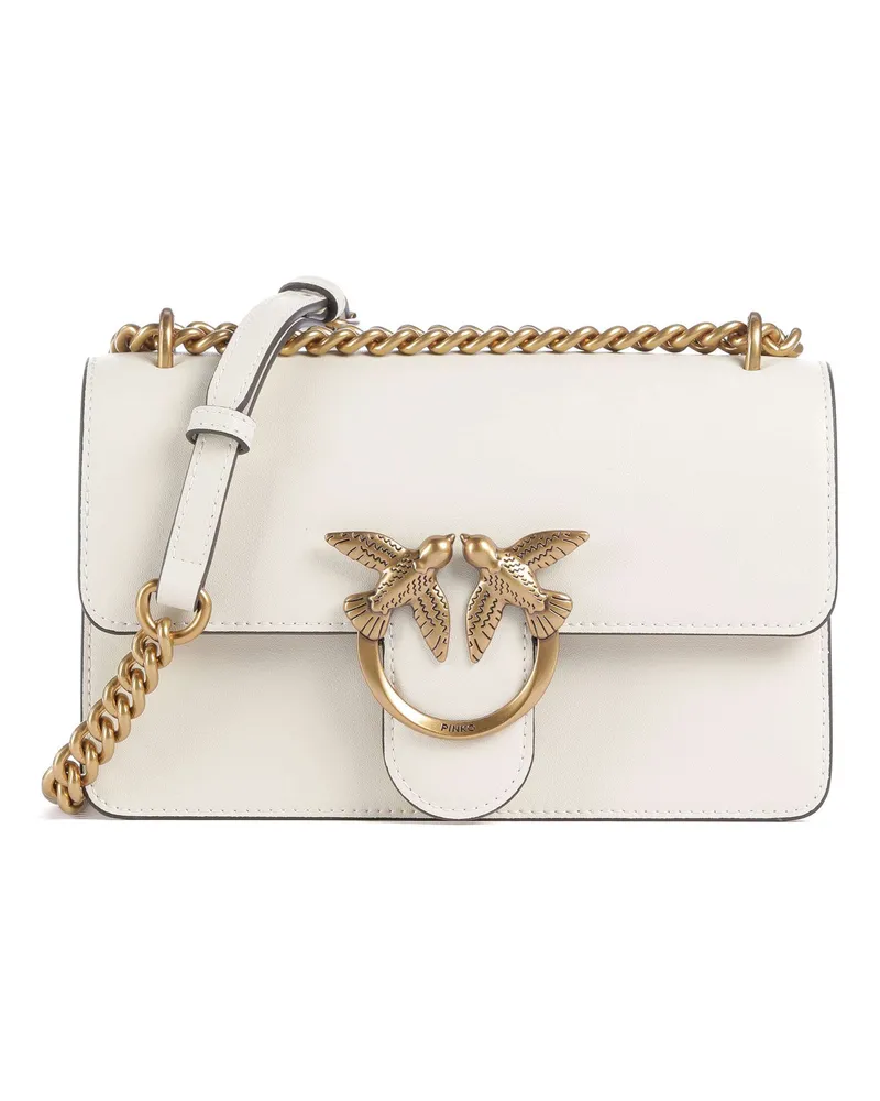 Pinko Schultertasche Love One Mini in weiß Weiß