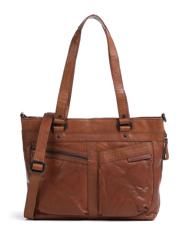 Spikes & Sparrow Schultertasche Bronco José in braun Braun