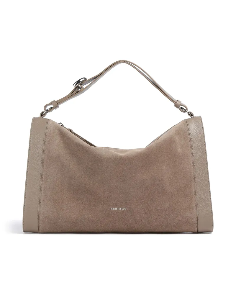 Coccinelle Beuteltasche Elinor Suede in grau Grau