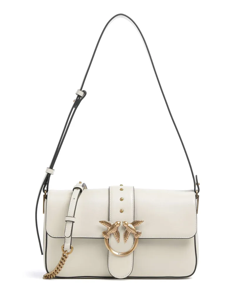 Pinko Schultertasche Love One Classic Slouchy in elfenbein Beige