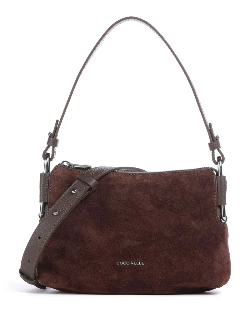 Coccinelle Schultertasche Rebekka Suede in braun Braun