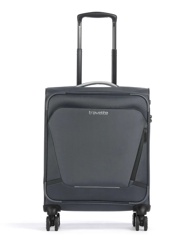 Travelite 4-Rollen Trolley Cabin Max in schwarz Schwarz