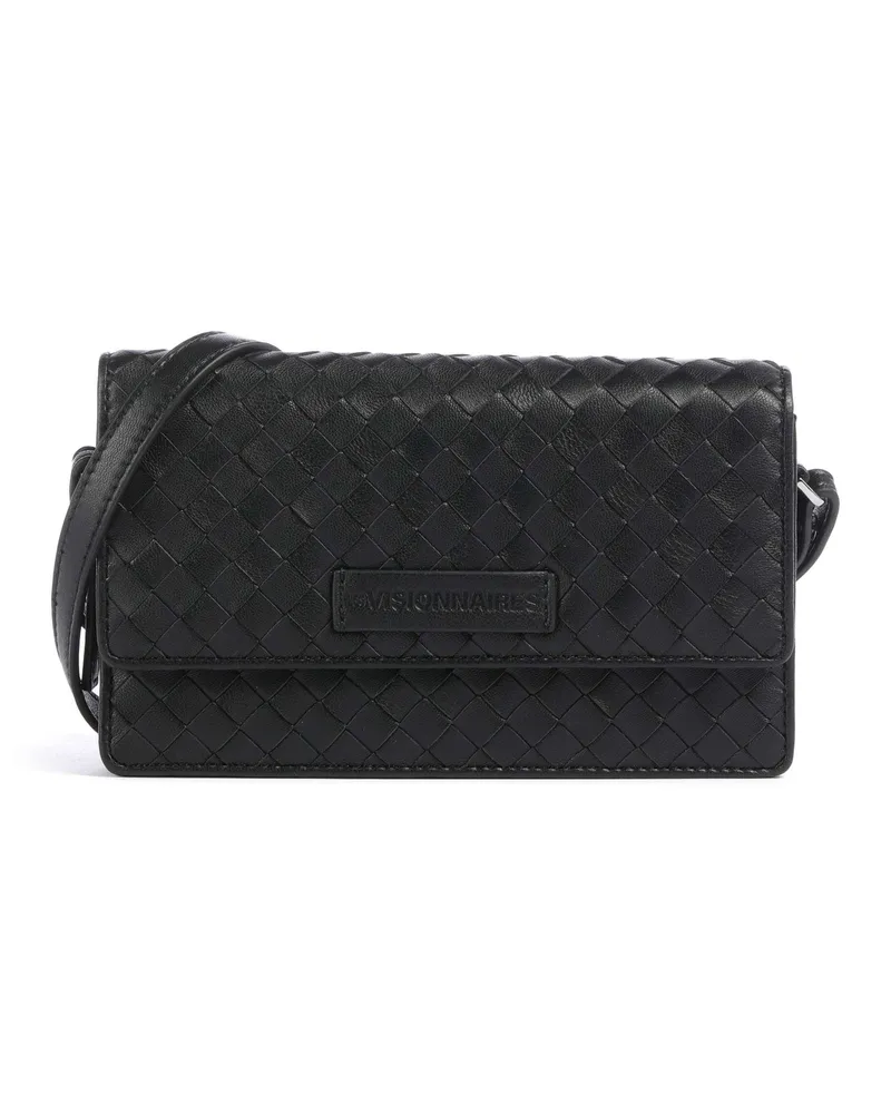 LES VISIONNAIRES Umhängetasche Brit Weave Silky in schwarz Schwarz