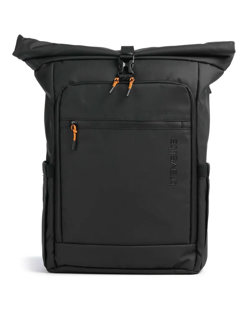 Travelite Rolltop Rucksack Briize M in schwarz Schwarz