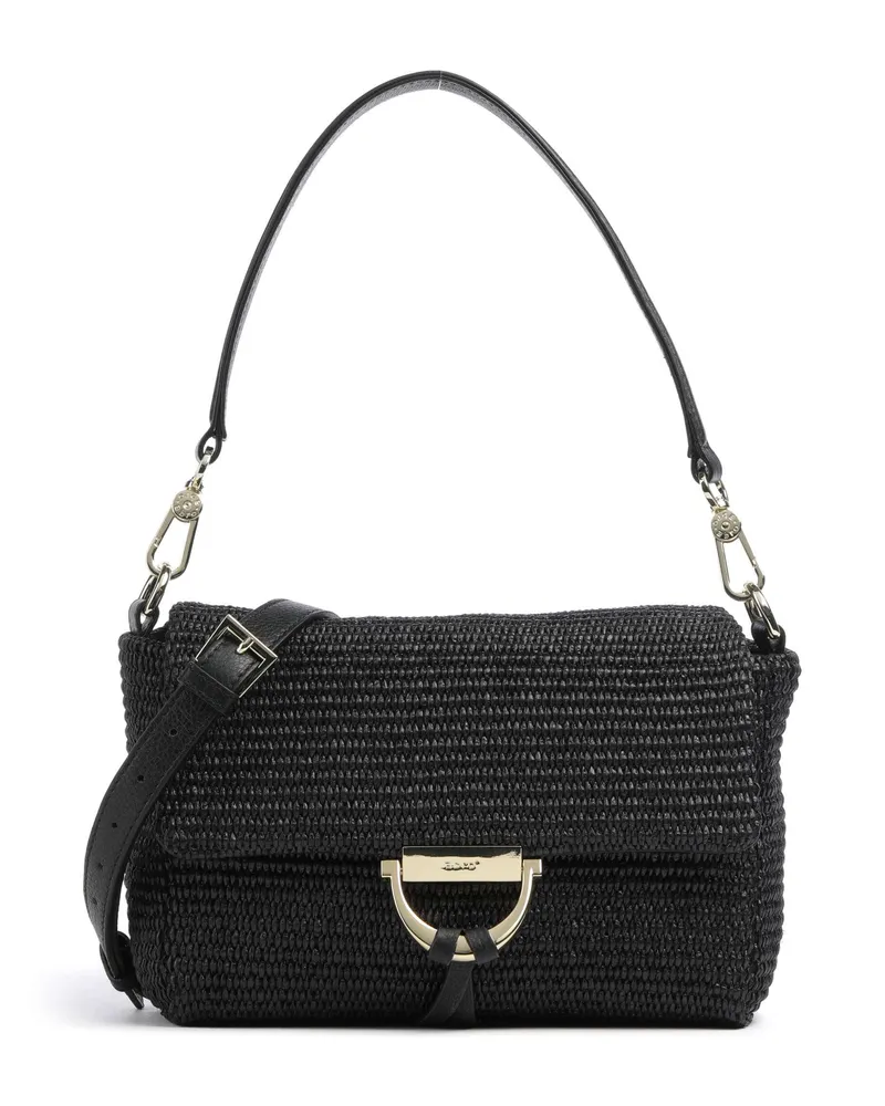 Abro Schultertasche Raffia Temi in schwarz Schwarz