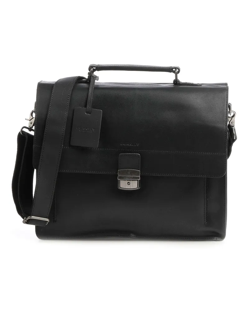 Burkely Aktentasche Vintage Scott in schwarz Schwarz