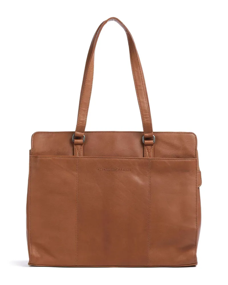 The Chesterfield Brand Shopper Cow Wax Pull Up Fidenza in braun Braun