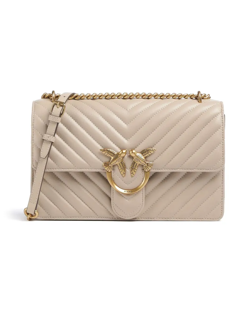 Pinko Schultertasche Love One Classic in beige Beige