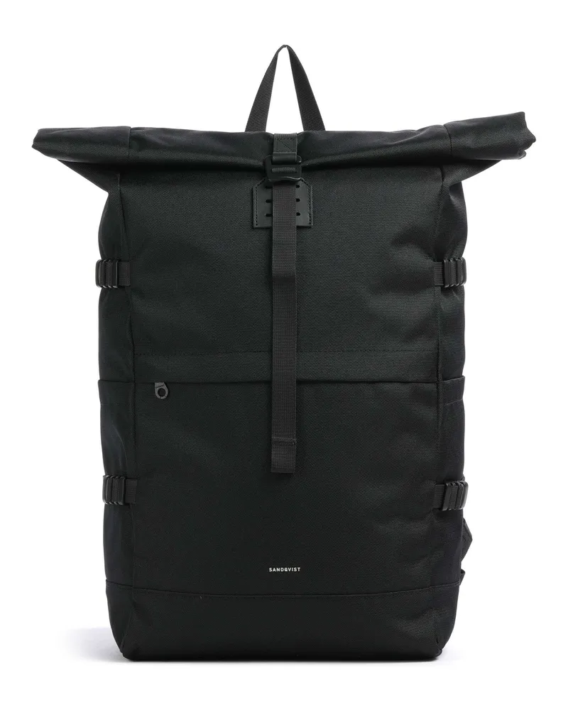 Sandqvist Rolltop Rucksack Icon L in schwarz Schwarz