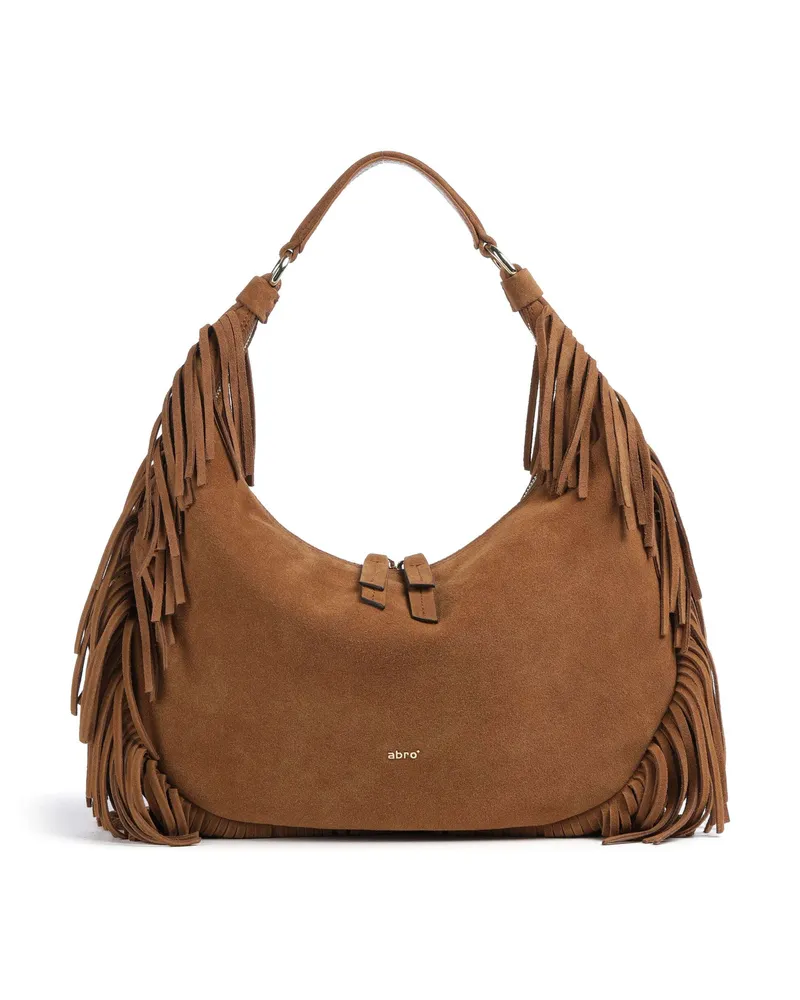 Abro Beuteltasche Suede Nana Fringes in braun Braun