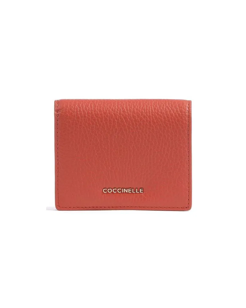 Coccinelle Metallic Soft Geldbörse koralle Rot