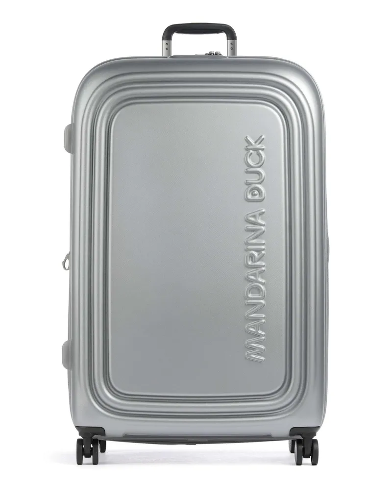 Mandarina Duck 4-Rollen Trolley Logoduck+ in silber Silber