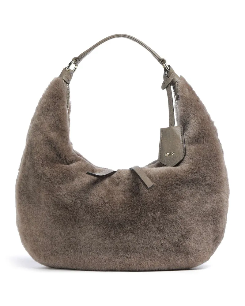 Abro Beuteltasche Shearling Nana Small in grau Grau