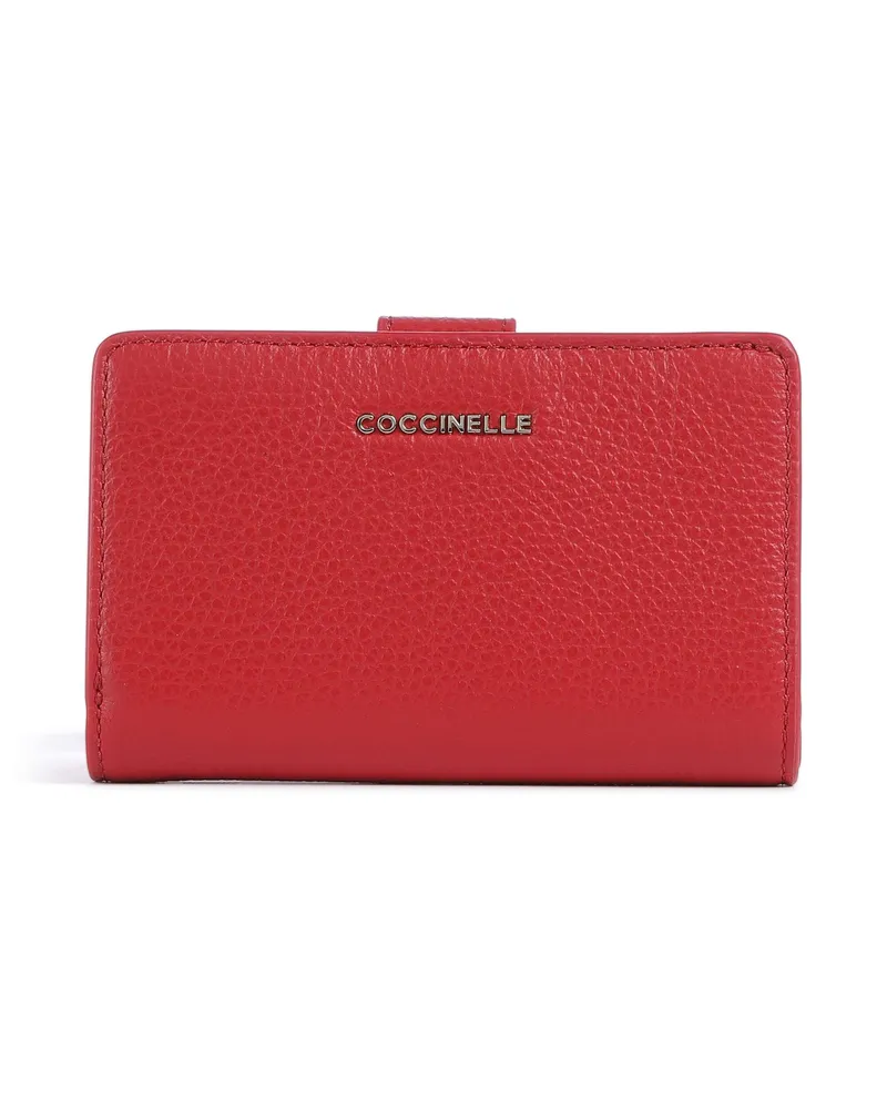 Coccinelle Geldbörse Metallic Soft in rot Rot