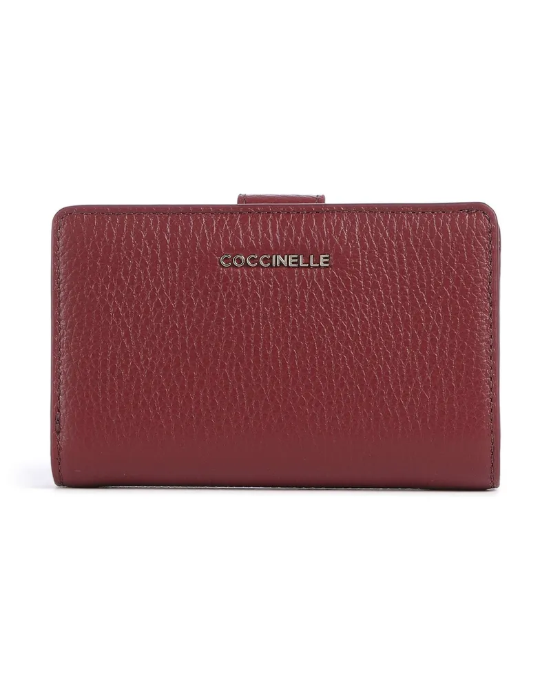 Coccinelle Geldbörse Metallic Soft in rot Rot