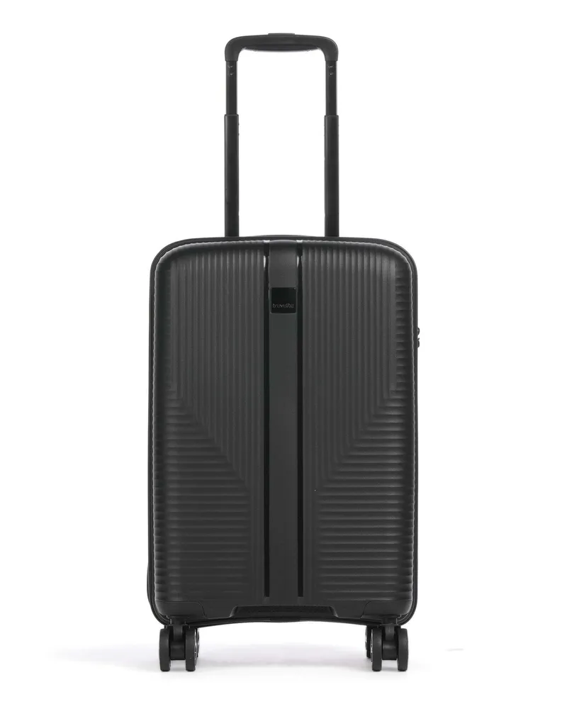 Travelite 4-Rollen Trolley Air Stripe Slim in schwarz Schwarz
