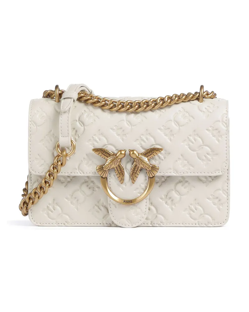 Pinko Schultertasche Love One Mini in weiß Weiß