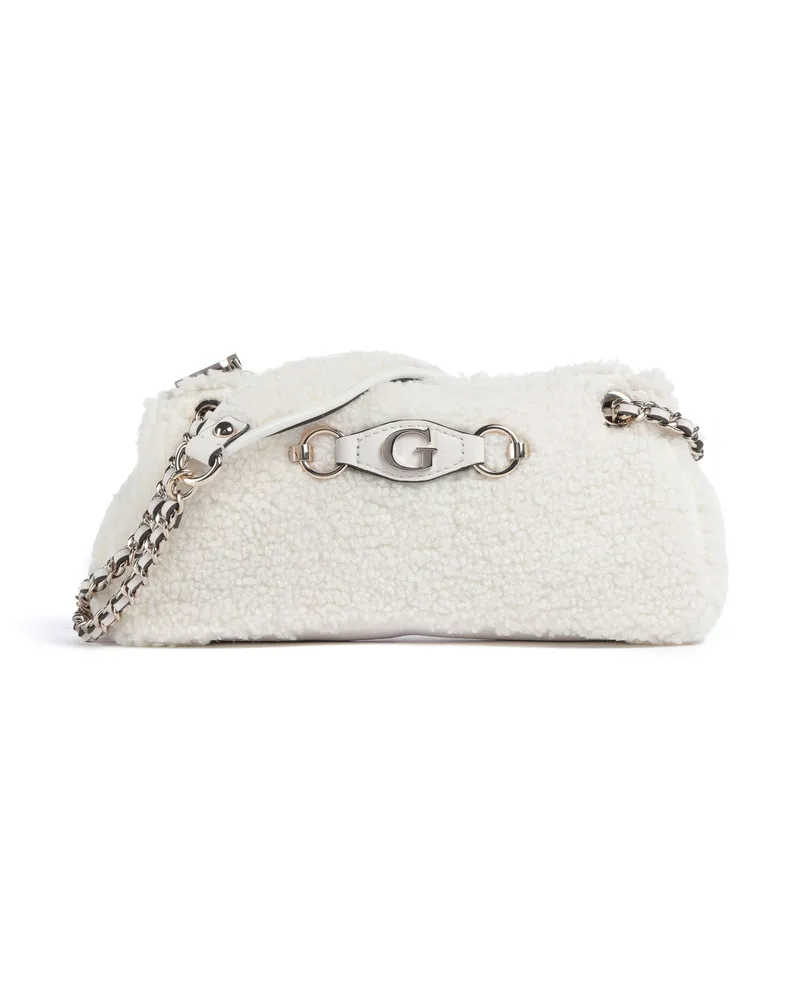 Guess Schultertasche Aslia Shearling in weiß Weiß