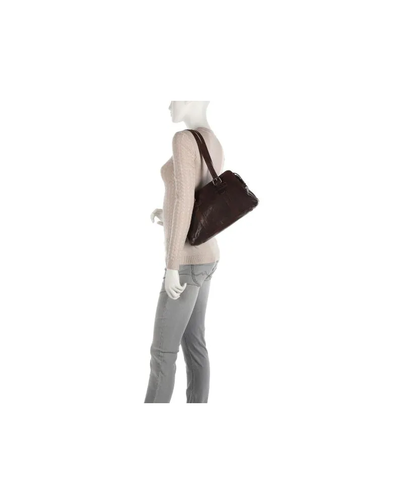 Spikes & Sparrow Bronco Schultertasche dunkelbraun Braun
