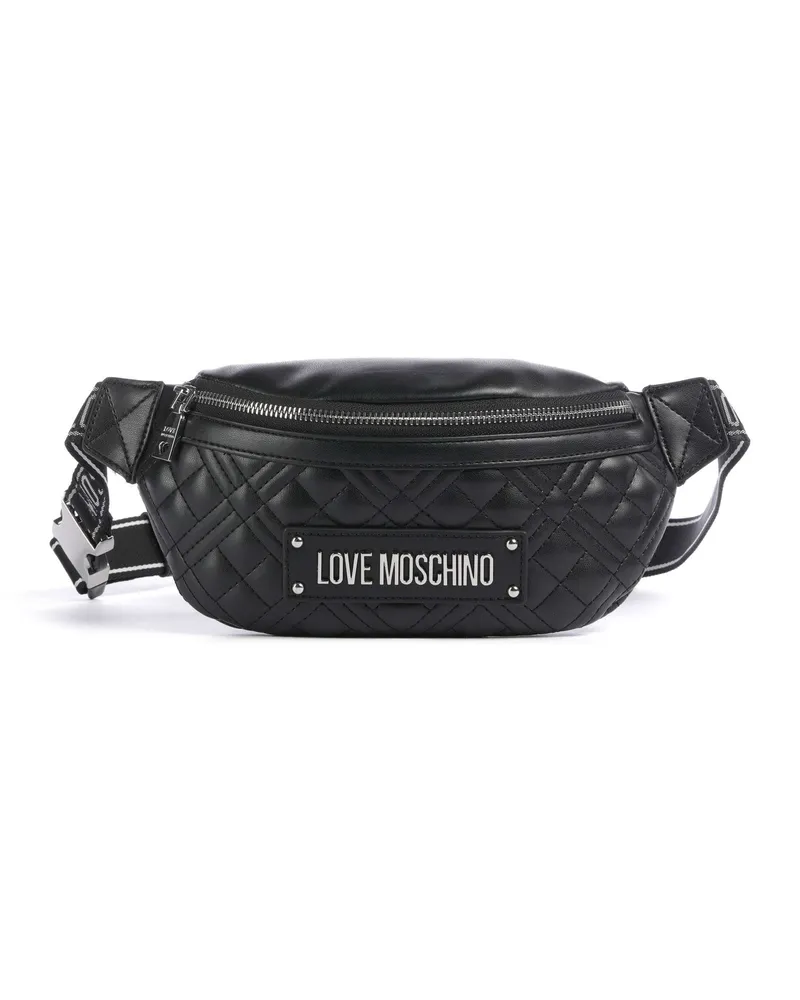 Moschino Gürteltasche Quilted in schwarz Schwarz
