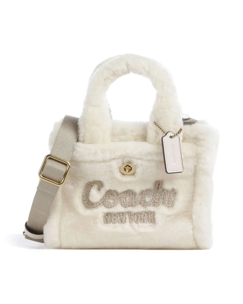 Coach Umhängetasche Cargo Shearling 20 in elfenbein Beige
