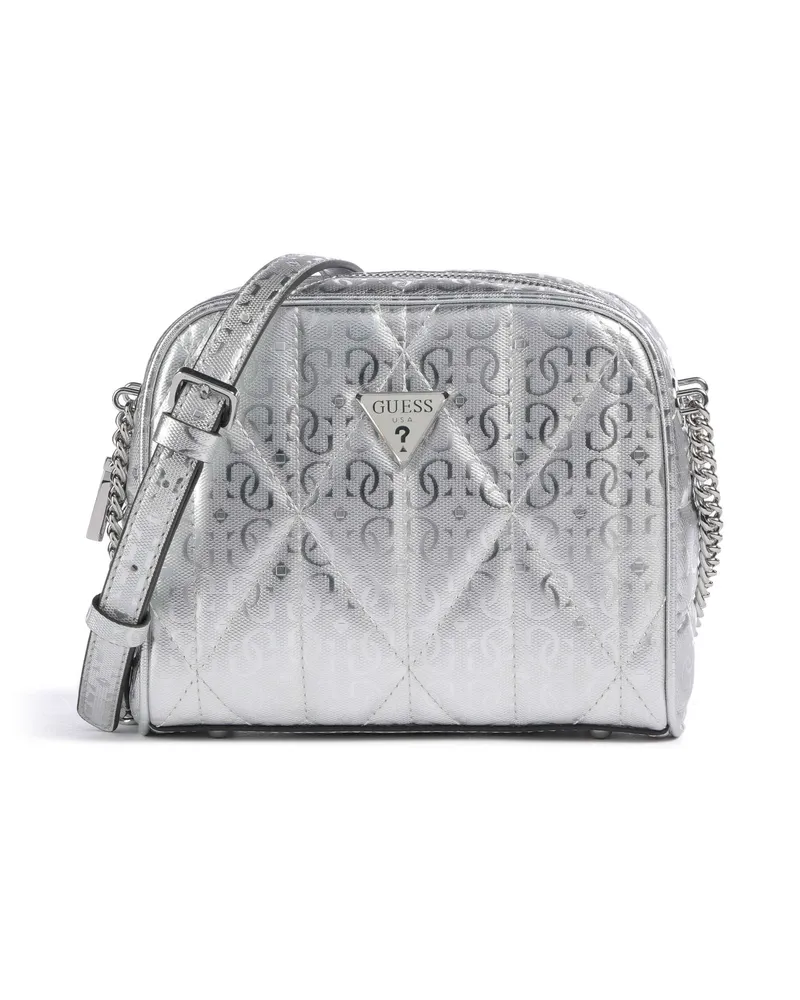 Guess Umhängetasche Aldina G-Shine in silber Silber