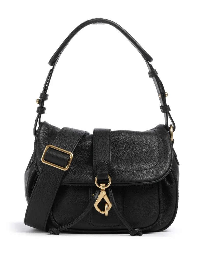 Abro Schultertasche Dalia Star Saddle in schwarz Schwarz