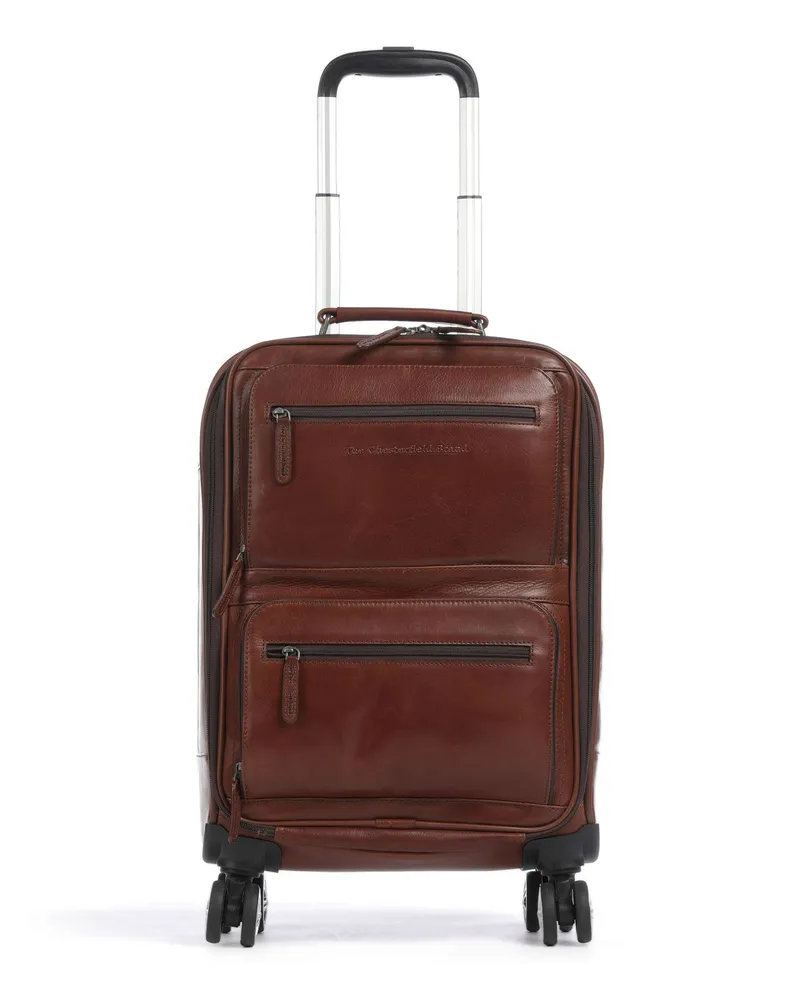 The Chesterfield Brand 4-Rollen Trolley Cow Wax Pull Up San Marino in braun Braun