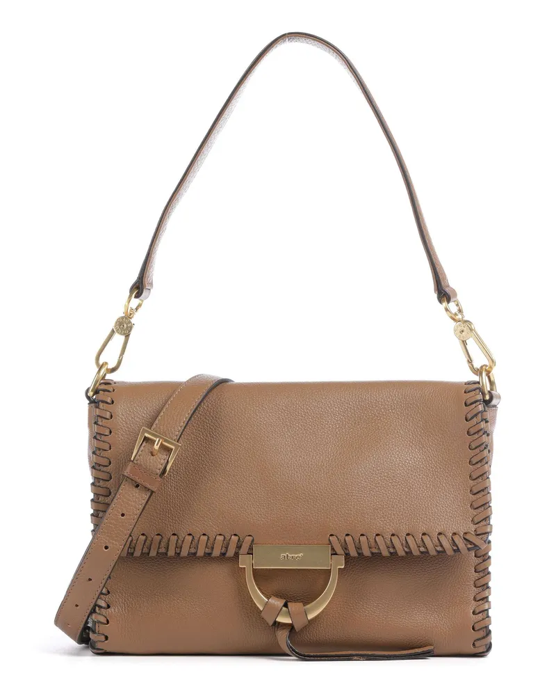 Abro Schultertasche Dalia Temi Stitch in braun Braun