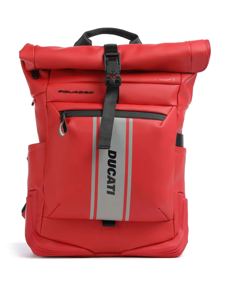 Piquadro Rolltop Rucksack Corner Special Ducati in rot Rot