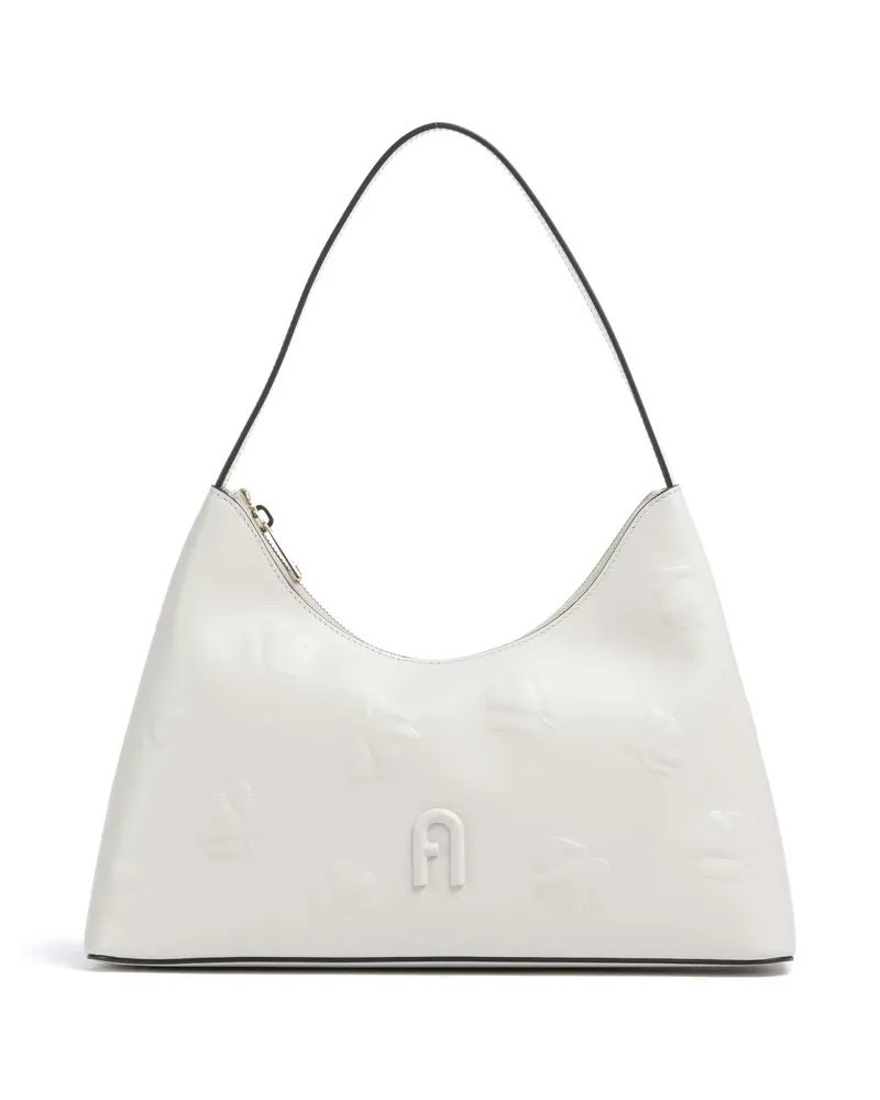 Furla Schultertasche Diamante S in weiß Weiß