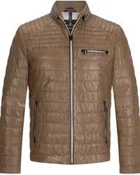 Milestone Leder-Steppjacke Terenz Braun