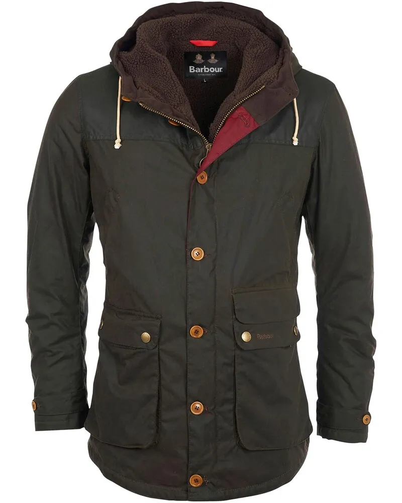 Barbour Wachsparka Game Parka Wax Oliv