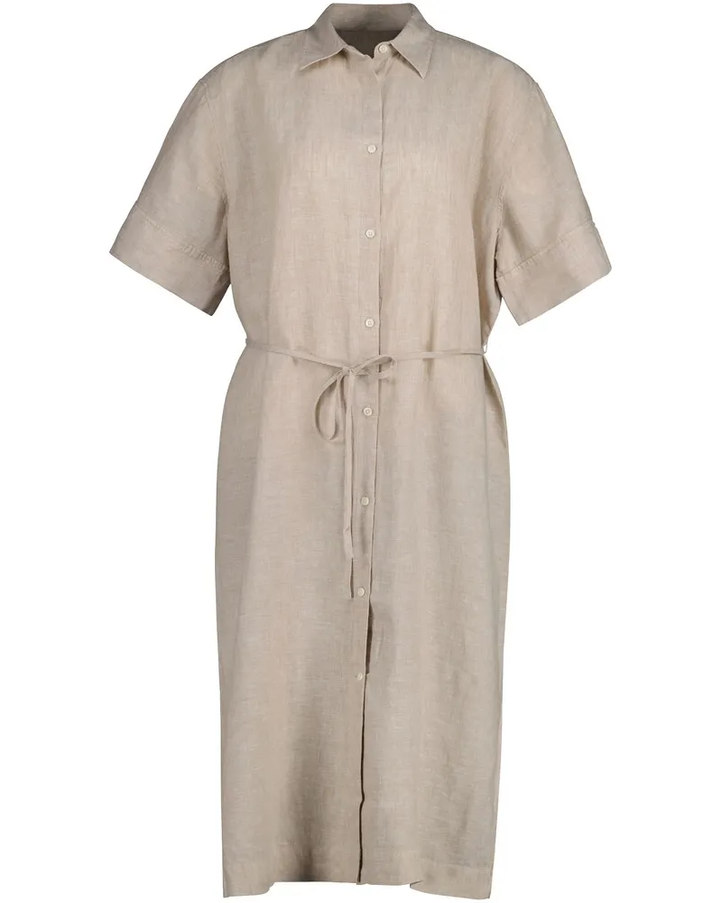 Gant Leinen-Hemdblusenkleid Beige