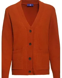 Brigitte von Schönfels V-Strickjacke Orange