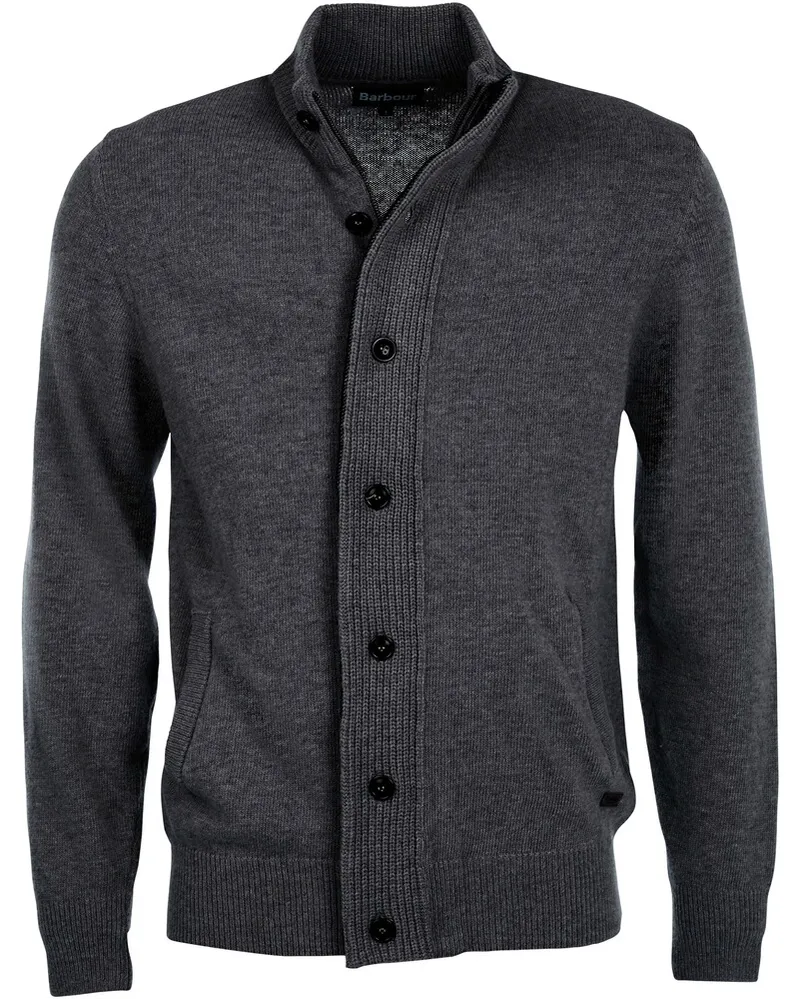 Barbour Strickjacke Essential Patch Zip Charcoal