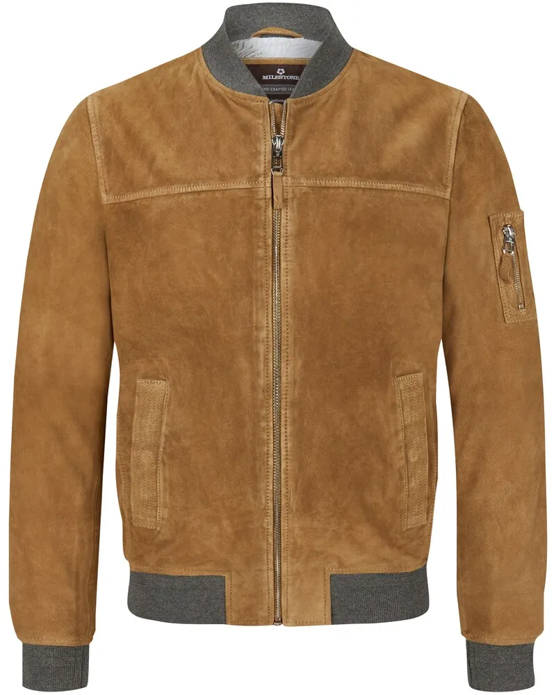 Milestone Velourslederblouson MS-Amadeo Camel